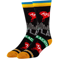 Ooohyeah Men\'s Novelty Crew Socks, Atlanta Funny Crazy Silly Casual Socks Gifts Souvenirs, Little Five, Shoe Size 8-13