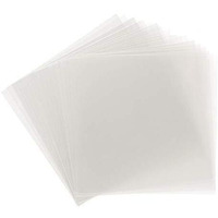 Samsill 50 Pack 7 Mil 12 X 12 007 Clear Craft Plastic Sheets Compatible With Cricut, Stencils, Cards, Journals, Crafts, 3D Embellishments, Clear Craft Plastic