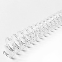 Binditek 50 Pack Plastic Spiral Binding Coils, 12Mm(1/2\"), 90 Sheet Capacity, 4:1 Pitch, Clear, 48Loops, For Letter Size, For Students And Coworkers