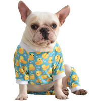 Cutebone Dog Christmas Pajamas Puppy Onesies Small Dogs Soft Pjs Coat Cat Apparel Comfy Pet Clothes Outfit Doggie Bodysuit P50Xxl