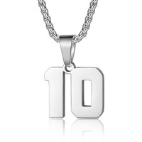 Number Necklaces Personalized Necklaces Silver Initial Number Pendant Stainless Steel Chain Movement Necklaces For Men Women (10)