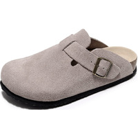 Guoluofei Clogs For Women, Womens Clogs- Mules House Slipers With Arch Support And Adjustable Buckle Apricot