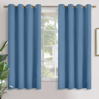 Youngstex Blackout Curtains For Bedroom - Thermal Insulated With Grommet Top Room Darkening Noise Reducing Curtains For Living Room, 2 Panels, Denim Blue, 52 X 63 Inch