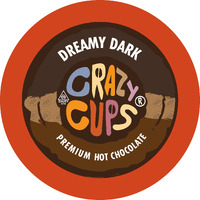 Crazy Cups Dreamy Dark Chocolate Hot Chocolate Pods For Keurig K Cups Brewers, Single Serve Dark Hot Cocoa Pods, 22 Count