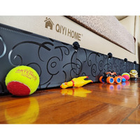 Qiyihome Under Bed Blocker, Gap Bumper For Under Bed, Stop Things Going Under Bed Or Sofa Couch, Toys Blocker For Pets Easy To Install,7 Height 90 Length, Fits Cal King Size Bed, Black