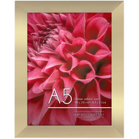 Americanflat A5 Picture Frame In Gold - Engineered Wood With Shatter Resistant Glass - Horizontal And Vertical Formats For Wall And Tabletop - 58 X 83 In