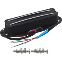 Fleor Alnico 5 Hot Rail Humbucker Single-Coil-Sized Pickup 9-10K Humbucker Black Fit Strat Squier Tele Guitar