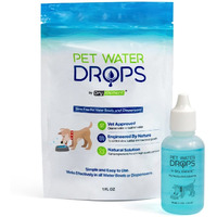 Pet Water Drops - Dog And Cat Water Additive For Dental And Oral Care - Prevents Pets Water Bowl And Dispenser Fountain Slime - For Fresh Breath And Cleaner, Healthy Teeth