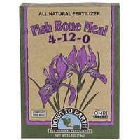 Down To Earth Organic Fish Bone Meal Fertilizer Mix 4-12-0, 5 Lb