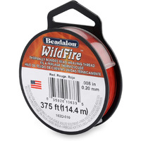 Beadalon Wildfire, 008 In, 020 Mm, Break Strength 12 Lb  55 Kg, Red, 125 Yd  114 M