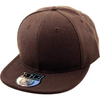 Kbethos Knw-2364 Brn (7 1/2) The Real Original Fitted Flat-Bill Hats True-Fit, 9 Sizes & 20 Colors