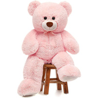 Morismos Giant Teddy Bear Stuffed Animal-354 Large Teddy Bear, Soft Big Teddy Bear Plush Toy, Pink Stuffed Teddy Bear, Big Stuffed Animal For Girl Boy Girlfriend Valentines Christmas Birthday,Pink