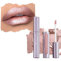 Runway Rogue Pearl Glam Long Wear Shimmer Liquid Lipstick, Nudepale-Pink Lip Color With Silver And Gold Shimmer, Soft Box