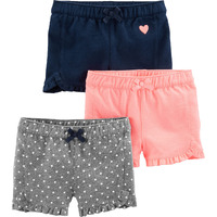 Simple Joys By Carter's Baby Girls' 3-Pack Knit Shorts