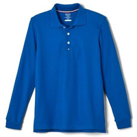 French Toast Boys Pique Polo School Uniform Shirt With Long Sleeves For Boys And Girls