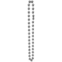 Beistle Halloween Party Jumbo Party Silver Bead Necklace 22Mm X 40" - 12 Pack (1/Card)