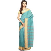 Carolina Blue Cotton Woven Festival Saree