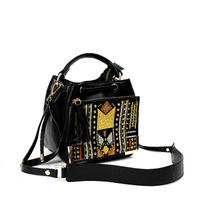 Nora Vegan Leather Sling Bag - Black