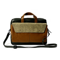 Willow Laptop Sleeve Black & Gingerbread