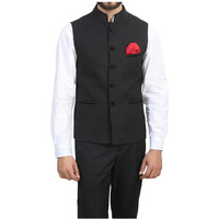 OORA Men's Indian Cotton Blended Nehru Jacket Waistcoat Traditional Wedding Party Festive Season Dress