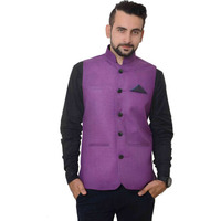 OORA Men's Indian Cotton Blended Nehru Jacket Waistcoat Traditional Wedding Party Festive Season Dress