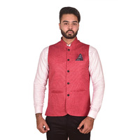OORA Men's Indian Cotton Blended Nehru Jacket Waistcoat Traditional Wedding Party Festive Season Dress