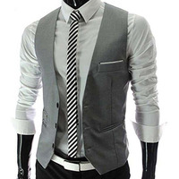 OORA Grey Color Formal V Shape Tuxedo Style Fine ,Ultra Slim Fit, Half Sleeves Blazer ,Casual Jacket for Men