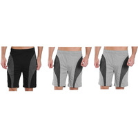 00RA WITH AS LOGO Men Cotton Sports Shorts Combo Pack Of 3 (Size-XXL, colour: Black- Grey-Grey) (Color: Black- Light Grey-Light Grey, Size-32 To 38 Inches Waist)
