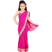 Bhartiya Paridhan Girls Ready To Wear Stitched  Designer Saree With Stitched Blouse