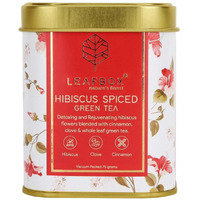 Leaf Box Hibiscus Spices Green Loose Leaf Tin Box - 75 Grams