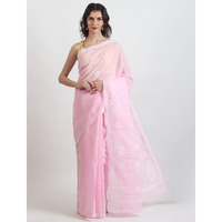 The Weavers Shop By Raavi Pure Cotton Indian Wear Hand Embroidery Chikankari Work Saree