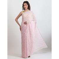 The Weavers Shop By Raavi Kota Work Chikankari Hand Embroidery Saree