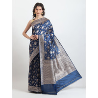 The Weavers Shop By Raavi Brocade Pure Katan Silk Handloom Banarasi Saree With Unstitched Blouse
