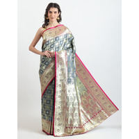 The Weavers Shop By Raavi Pure Banarsi Silk Saree With Unstitched Blouse