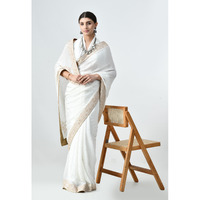 The Weavers Shop By Raavi Handmade Kasab Jaal Embrodery Crepe Saree
