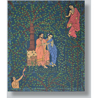 Shringar Ras Painting By Anjili Rajpoot | Acrylic on ivory sheet Painting  ArtozOn - 24 in x 36 in