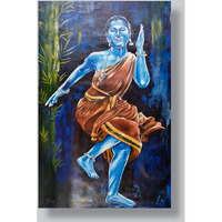 Adivasi Dance Painting by Nandini Kushwaha | Acrylic on canvas Cloth painting  ArtozOn - 32 in x 46 in