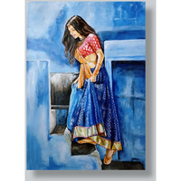 Stairs Painting by Nandini Kushwaha | oil on oil sheet painting  ArtozOn - 26 in x 38 in