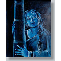 Intezar Painting by Nandini Kushwaha | Acrylic on ivory sheet painting  ArtozOn - 26 in x 38 in