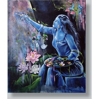 Creation Painting by Nandini Kushwaha | Acrylic on canvas painting  ArtozOn - 32 in x 39 in
