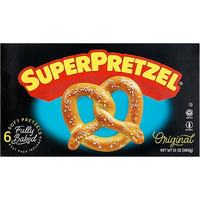 SuperPretzel Original Baked Soft Pretzel, 13 Ounce - 6 per pack -- 12 packs per case.