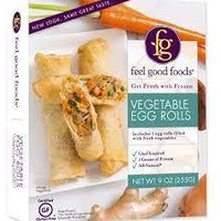 FEEL GOOD FOODS Egg Rolls Gluten Free Vegetable, 9 Ounce (Pack of 9)