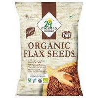 Organic Flax Seeds USDA Certified Organic European Union Certified Organic Pesticides Free Adulteration Free Sodium Free - Pack of 3 X 7 Ounces (21 Ounces) - 24 Mantra Organic