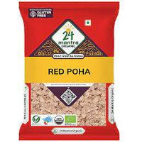 24 Letter Mantra Organic Beaten Rice, Poha Red, 2 lb