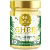 Original Grass-Fed Ghee Butter by 4th & Heart, 9 Ounce, Keto, Pasture Raised, Non-GMO, Lactose Free, Certified Paleo