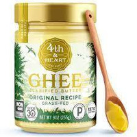 Vanilla Bean Grass-Fed Ghee Butter by 4th & Heart, 9 Ounce, Pasture Raised, Non-GMO, Lactose Free, Certified Paleo and Keto, 3 Pack
