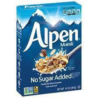 Alpen Muesli Cereal No Sugar Added, 3 Pack of 14 Ounce Boxes
