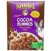 Annie's Organic Cereal, Cocoa Bunnies, Oat, Corn, Rice Cereal, 10oz Box