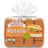 Arnold Potato Hot Dog Bun, 8 count - 2 Packs