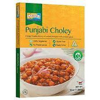 Ashoka Microwaveable Ready to Eat Meals - Punjabi Choley Curried Chick Peas with Aromatic Spices (Pack of 4)